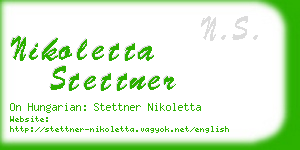 nikoletta stettner business card